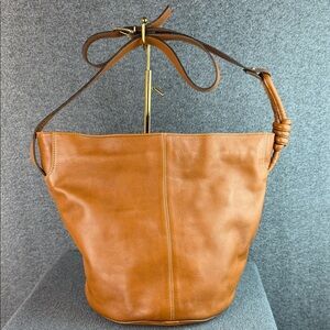 Vintage Carla Marchi Leather‎ Made in Italy Crossbody Bag Butterscotch